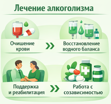 лечение алкоголизма в Туймазах этапы